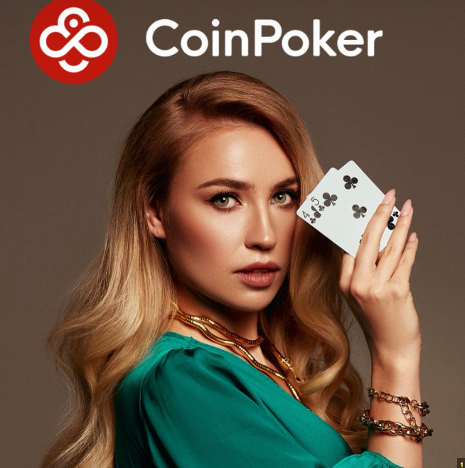 Olga Yarmolchev representing CoinPoker — professional poker player and ambassador of the blockchain-based poker platform