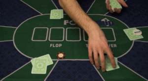 Poker coin flip odds illustration showing equity comparison between two hands