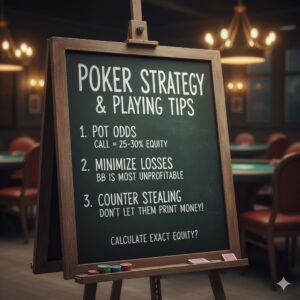 Poker player at the Big Blind position defending against an open raise with cards in hand.